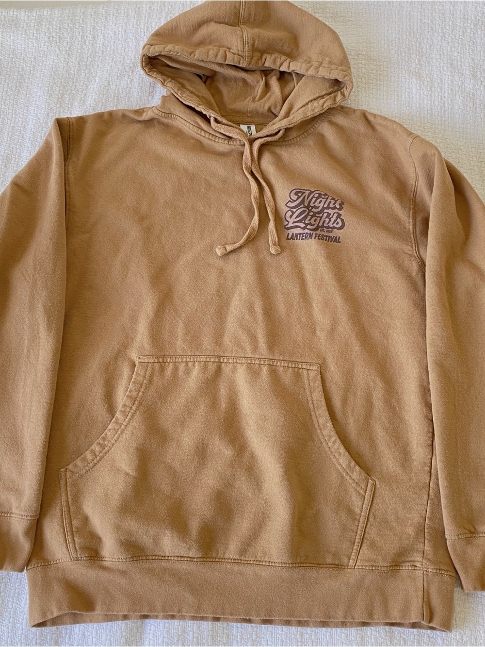 Night Lights Lantern Festival Tan Hoodie Sweatshirt